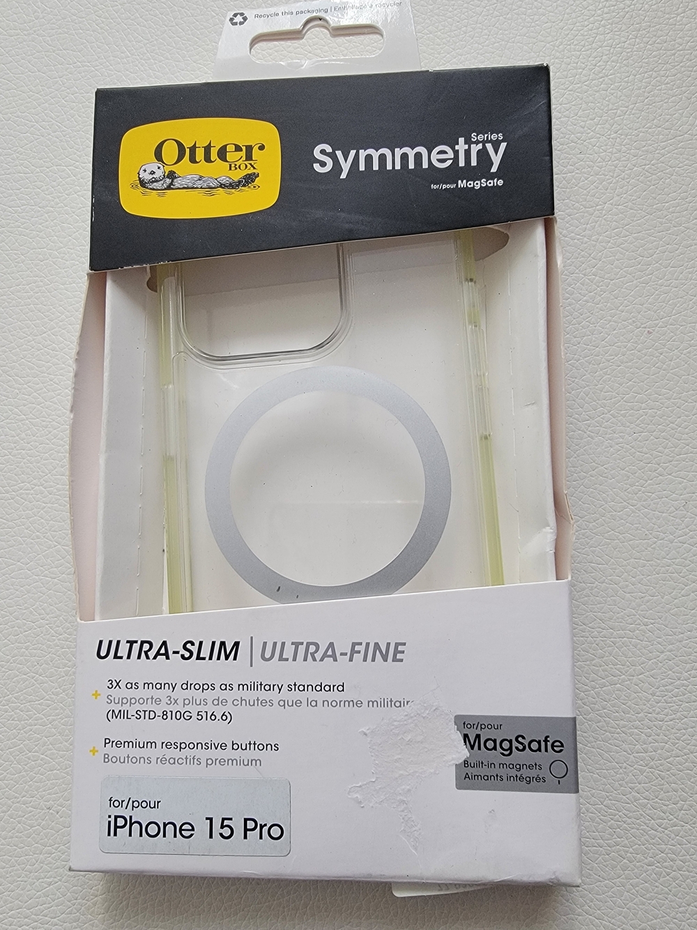 Otterbox Symmetry Clear Case for Iphone 15 Pro, Magsafe